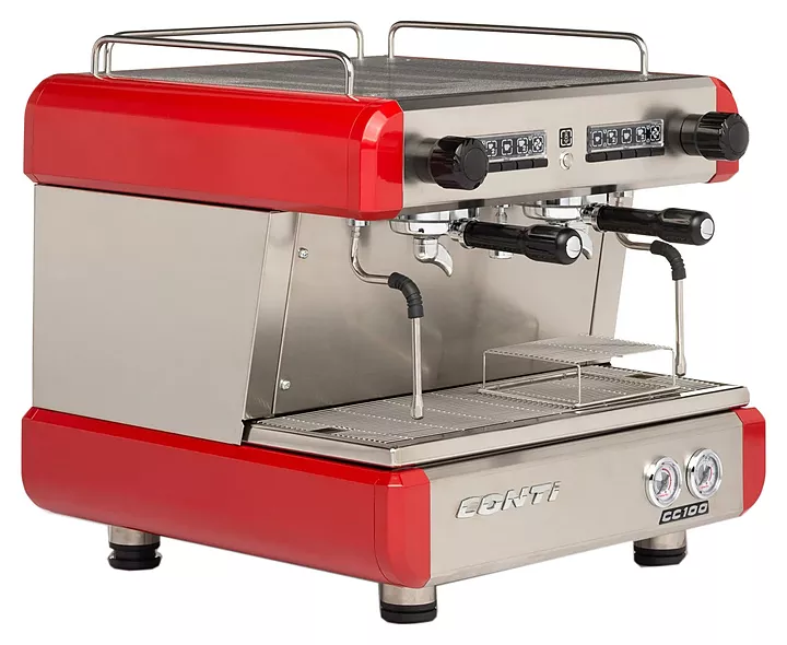Кофемашина CONTI CC100 Compact TC 2Gr красная (под высокие стаканы)