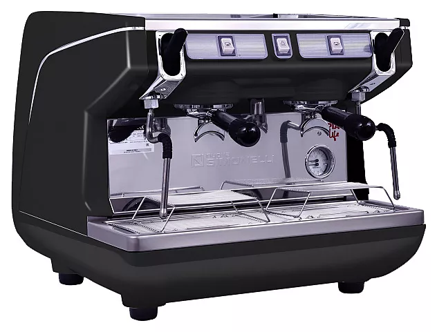Кофемашина Nuova Simonelli Appia Life Compact 2 Gr S черная, высокие группы, экономайзер, полуавтомат