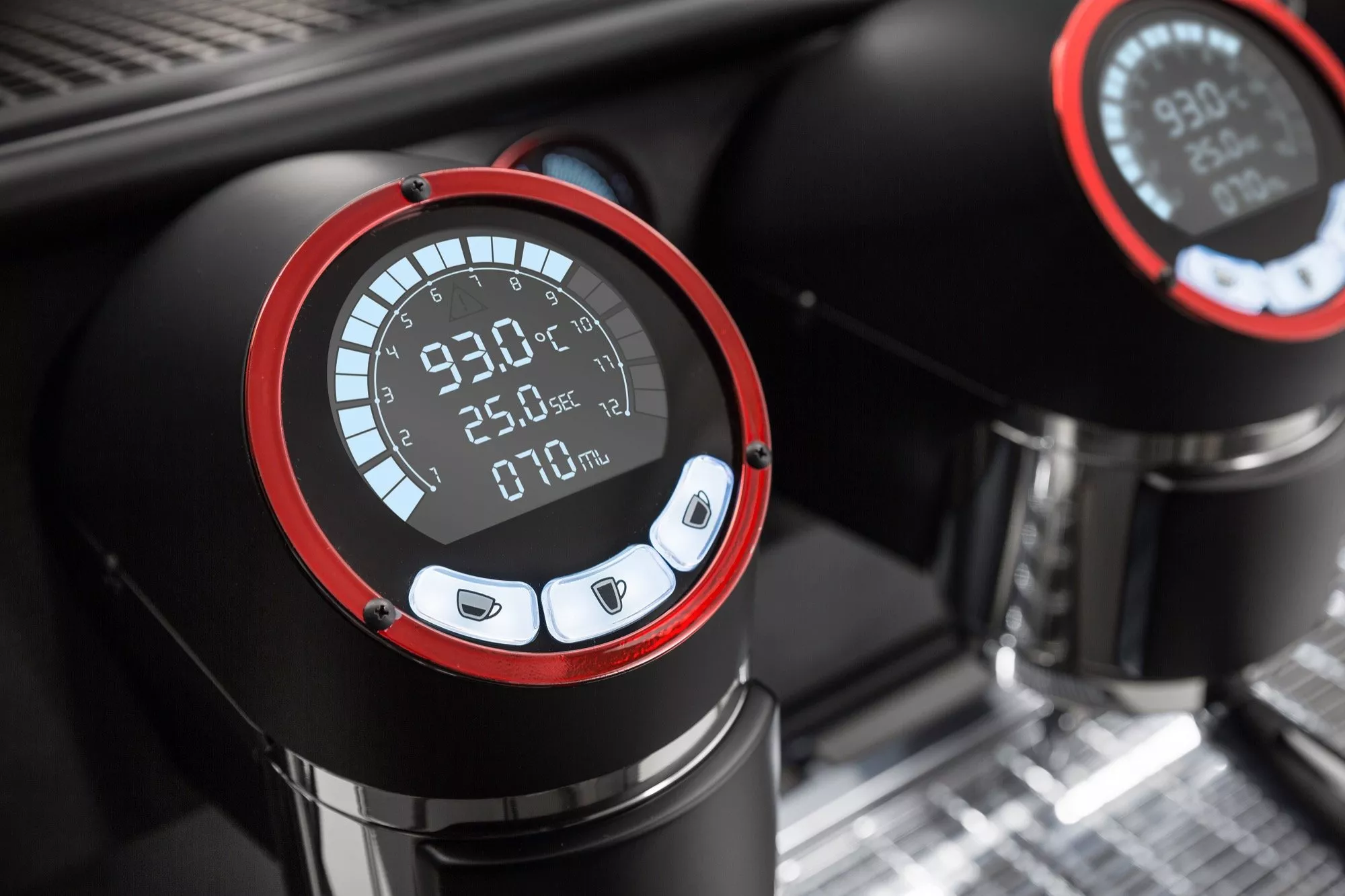 Кофемашина эспрессо рожковая Sanremo Cafe Racer Naked 2GR Black Red