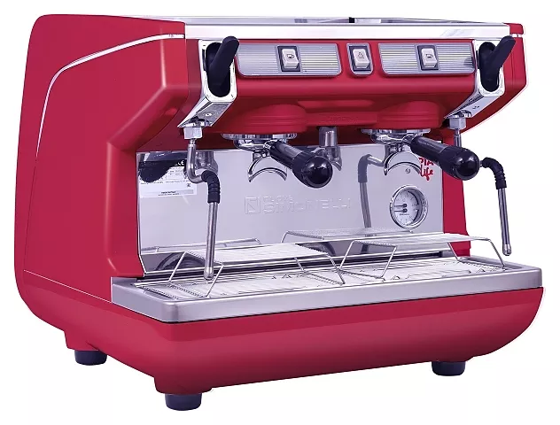 Кофемашина Nuova Simonelli Appia Life Compact 2 Gr S красная, высокие группы, экономайзер, полуавтомат