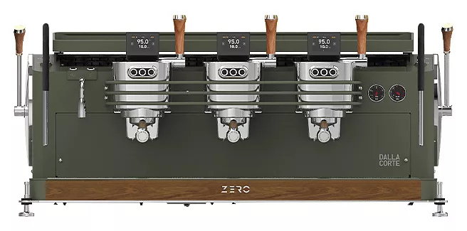 Кофемашина Dalla Corte 1 MC ZEROCL 3 VOW 400 оливковый хаки, грецкий орех